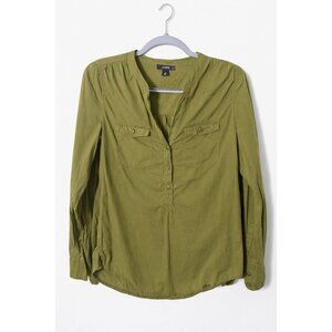J.Crew Olive Green Utility Button Down Long Sleeve Shirt. HL413
